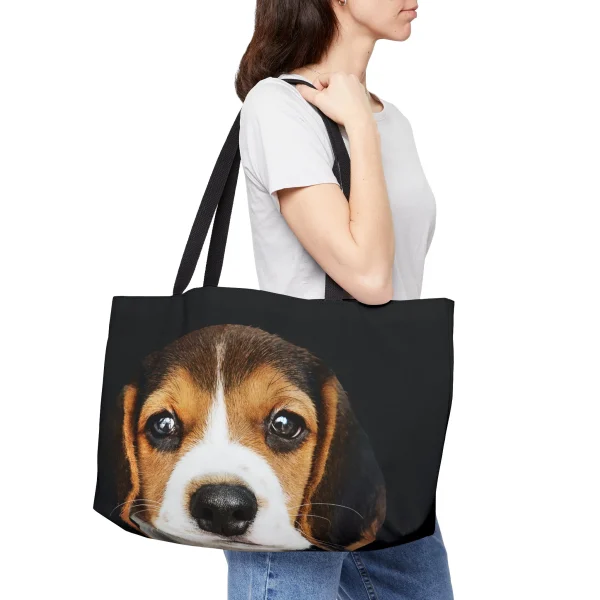 Custom Wide Tote Black Pet Bag