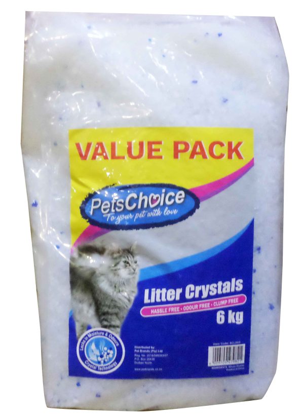 SILICA CAT LITTER CRYSTALS PETSCHOICE 6.0KG