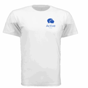 Round Neck White Active wear T-shirt