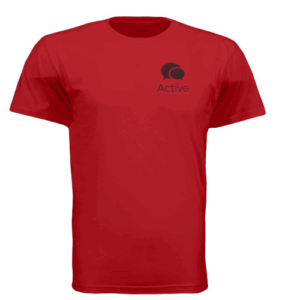 Round Neck Red Active wear T-shirt